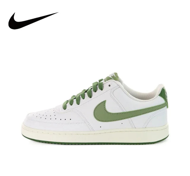 Nike novo tribunal visão 1 sapatos baixos masculinos e femininos tênis de moda casual primavera antiderrapante wearable tênis preto e vermelho