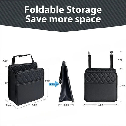 Car Seat Back Storage Box Universal Hanging Headrest Organizer Foldable Storage Pocket for Phone Umbrella Tissue Holder