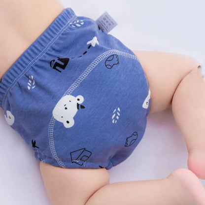 6 Layer Waterproof Reusable Cotton Baby Training Pants Infant Shorts Underwear Cloth Baby Diaper Nappies Panties Nappy Changing