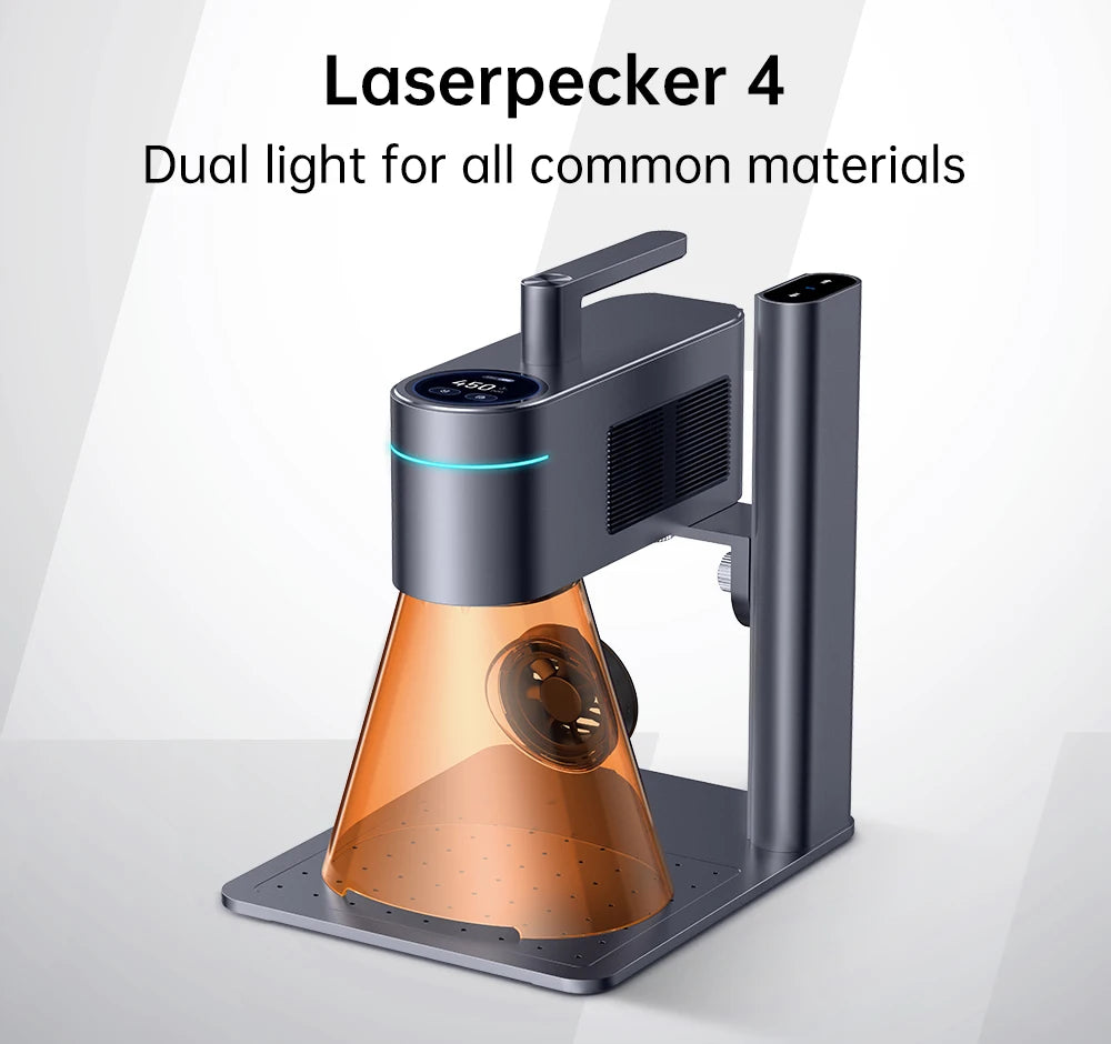 LASERPECKER 4 LP4 Laser Engraving Machine for All Materials Dual Light Laser Engraver Portable for Metal Wood Plastic Carving