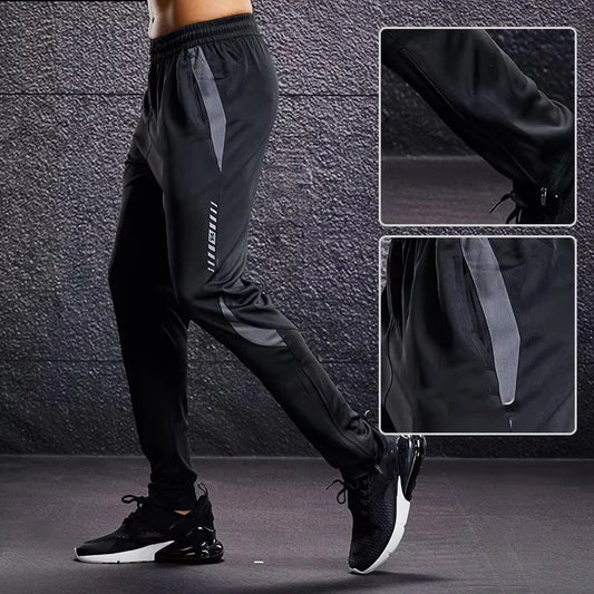 Men's Sports Pants Running Pants With Zipper Pockets Soccer Training Jogging Sports Trousers Fitness Football Leggings Sweatpants