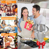 5Pcs Kitchen Cooking Utensils Set Stainless Steel Shovel Soup Spoon Spatula Utensils Dinnerware Cooking Tools Kitchen Gadgets