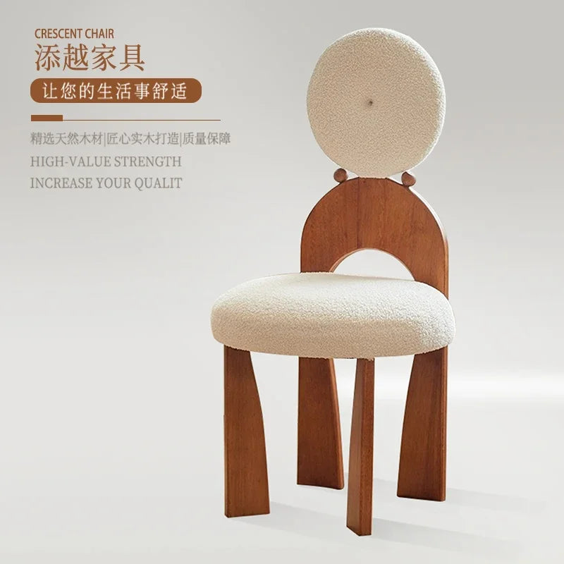 Nordic Bedroom Makeup Chair Modern Dresser Accent Wooden Dining Chair Luxury Relax Minimalist Design Home Furniture Cadeira LLMC