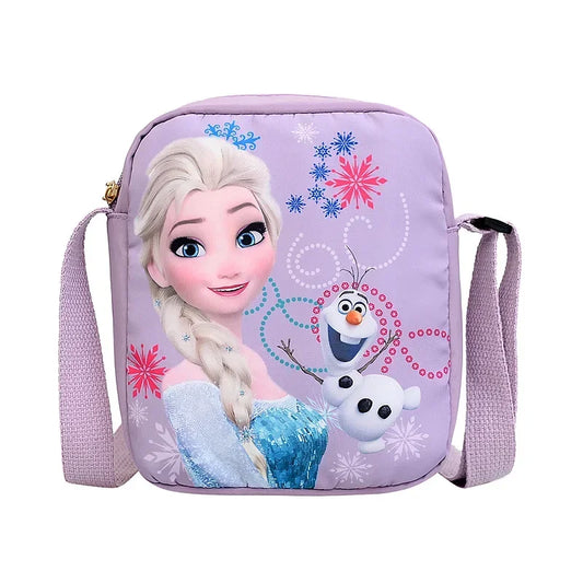 MINISO Disney 2024 - Bolso bandolera de la serie Princesas "Frozen 2" con Elsa y Sofía, bolso de hombro informal de moda para niñas