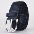 Elastic Nylon Unisex Casual Knitted Pin Buckle Jeans Belt Woven Canvas Elastic Expandable Stretch Waistband for Women Men Girdle