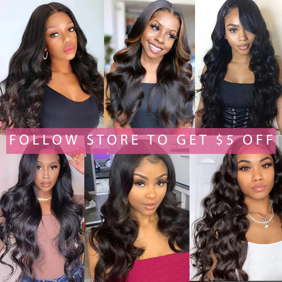 Kit de mechas de cabelo humano ondulado natural - ondas body wave