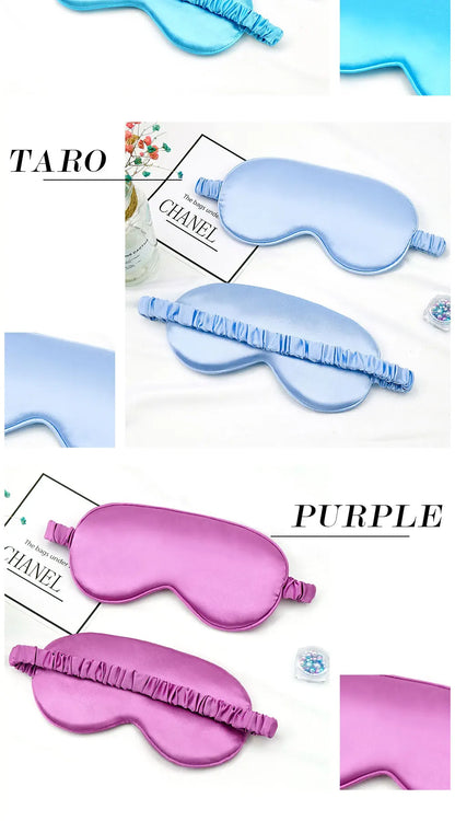 Parche de seda de imitación para ojos, antifaz para dormir, para viajes, relajante, protector para dormir, herramientas suaves para el cuidado de los ojos.