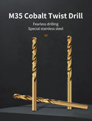 Cobalt High Speed Steel Twist Drill Bit M35 Stainless Steel Tool Set Of Drills Accessories For Metal Stainless Steel Drilling