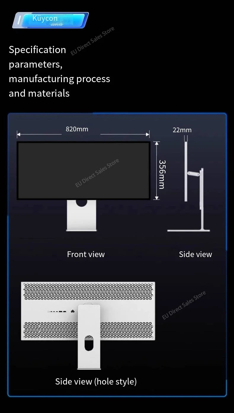 Kuycon Q34W 34-inch 4k165hz monitor e-sports gaming ultra-clear laptop desktop external mirror screen new original