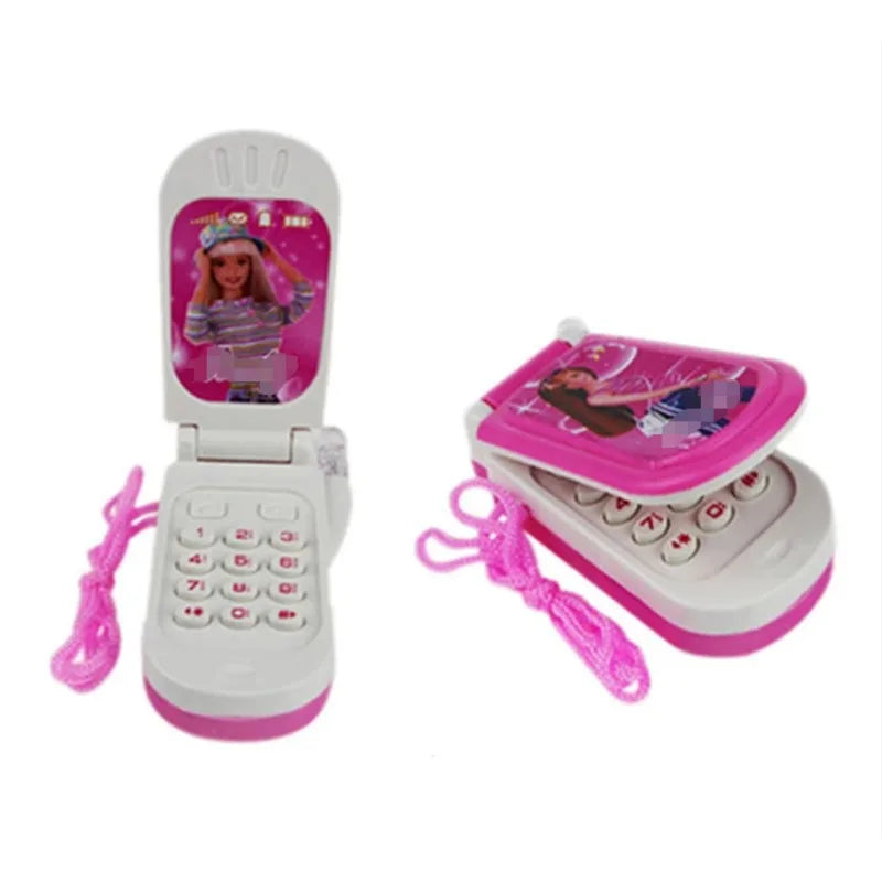 Teléfono móvil luminiscente con tapa clásica nostálgica para niños, música electrónica, juguete interactivo para padres e hijos, regalo navideño