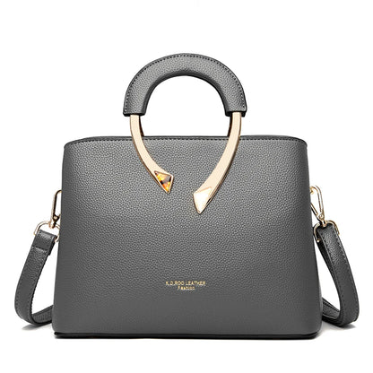 2026 New Style Crossbody Bag Medium Mom Bag Lychee Pattern Large Soft PU Zipper Closure Daily Use Fashionable Ladies Handbag Sac