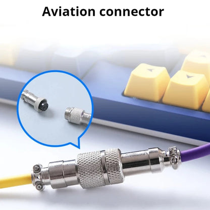 Coiled cable type C Mechanical keyboard wire USB keyboard cable  mechanical keyboard Aviator Desktop Computer Aviation Connector