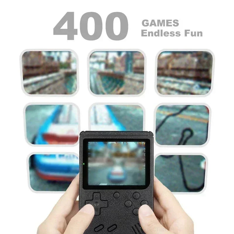 Retro Portable Mini Handheld Video Game Console 8-Bit 3.0 Inch Color LCD Kids Color Game Player Built-in 400 Games