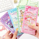 Cute Cartoon Sticky Notes Set 9 Designs 180 Sheets Foldable Memo Pads for Office School Journaling and Desk Organization