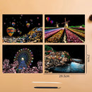 2 Sheets Scratch Paper Art Kit DIY Craft World Landmarks Animals City Scene Stylus Drawing Toy Adult Stress Relief Creative Gift