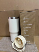 30 oz Premium Steel Travel Cup with Non-Slip Base - Car, Office, Hiking, Leak and Sweat Resistant Design