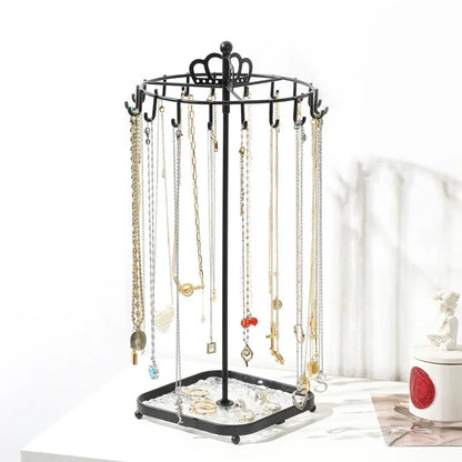 1 creative desktop acrylic base crown jewelry rack suitable for necklace pendants for easy organization and summarization