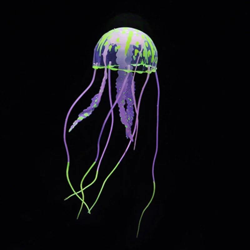 Artificial Swim Glow Jellyfish for Fish Tank - Luminous Aquarium Underwater Decoration