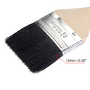 uxcell Bent Radiator Paint Brush 17" Length 2.5" Width Bristle with Long Wood Handle for Wall Treatment Black 4 Pcs