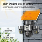20MP 4G Sim Solar Camera WiFi 10X Optical Zoom 3-PTZ 4-Lens 3-Screens Outdoor Wireless Security Cameras Auto Tracking CCTV V380