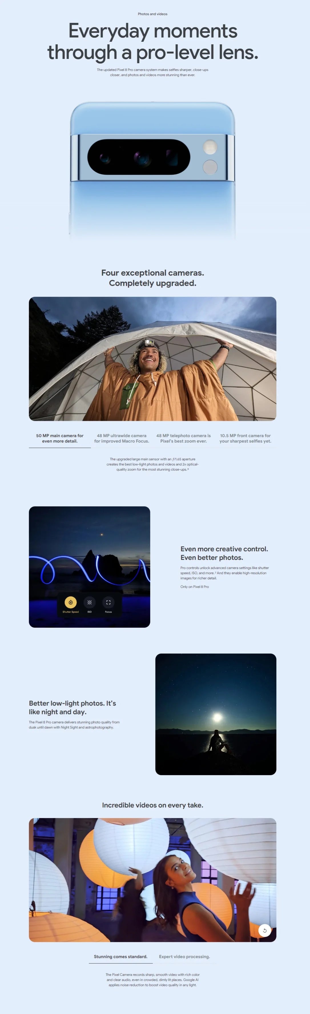 Global Version Google Pixel 8 Pro 5G Google Tensor G3 6.7inch 120HZ LTPO OLED Display 50MP Main Camera 5050mAh Battery IP68