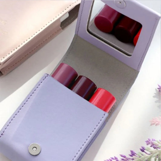 Purse Makeup Bag Japanese Lipstick Organizer Makeup Case Pu Portable Lipstick Holder For Driving Travel Work