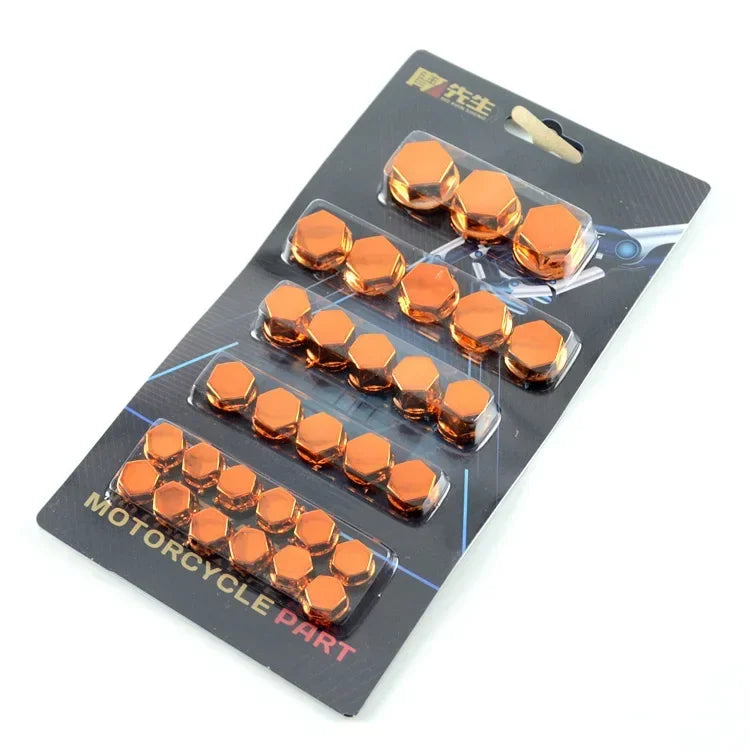 30pcs 0.8cm/1cm/1.2cm/1.4cm Motorcycle Screw Set Decorative Caps Nut Covers Motorcycle Modification Accessories for Yamaha Honda