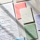 50 Sheets Creative Transparent PET Waterproof Sticky Note Pads Notepads Post-its for School Stationery Office Supplies