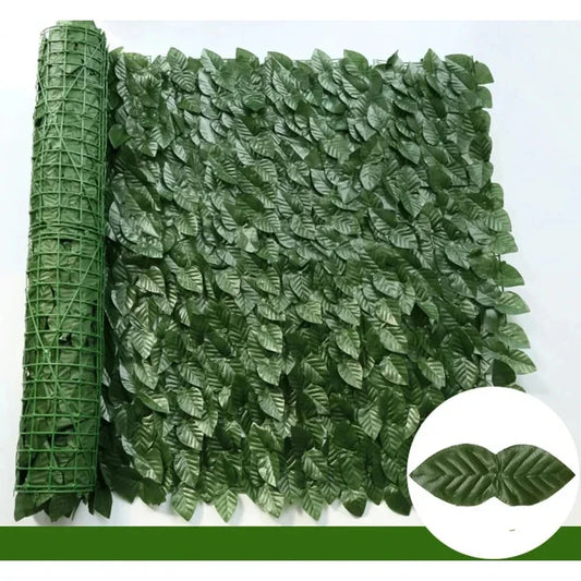 Artificial Ivy Hedge Green Leaf Fence Panels Faux Privacy Fence Screen for Home Outdoor Garden Balcony Decoration 1x3m