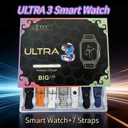 7 in 1 Strap Smart Watch Support Magnetic Charging Bluetooth Calling Health & Fitness Tra DIY Watch Faces for men women