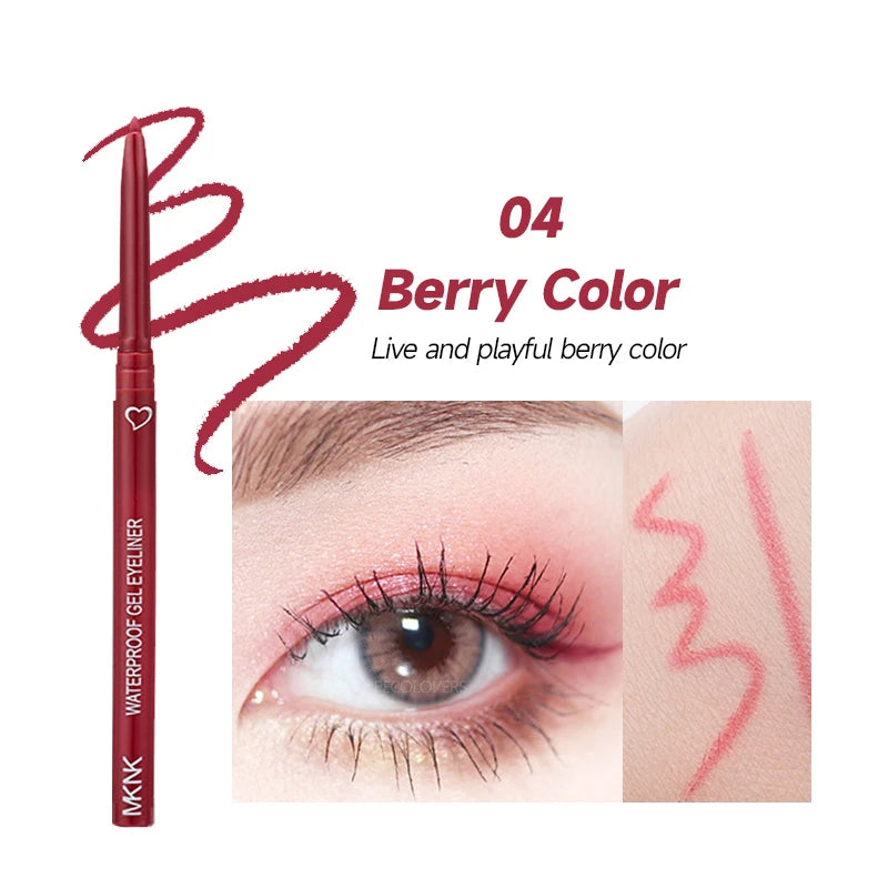 Delineador de ojos mate resistente al agua, de secado rápido, duradero, aplicación suave, perfecto para un maquillaje de ojos versátil, cosméticos de belleza.