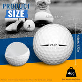 Caiton 50pcs 2-Layer Golf Balls - 332 Dimple, Max Distance, Spin Control, Durable, Precision - For Golf Training & Play