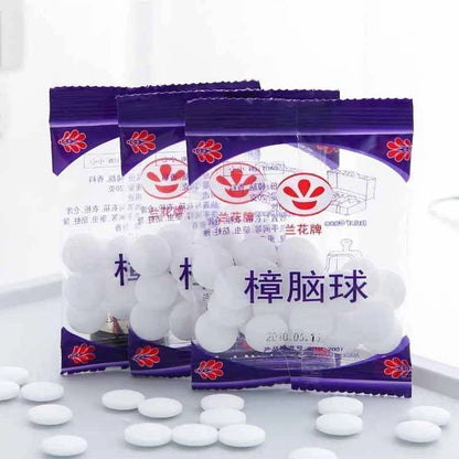 Natural Camphor Ball Wardrobe Shoe Odor Removal Insect-resistant Moth-proof Wardrobe Mildew Mothproof Dropship Pills Mothbal