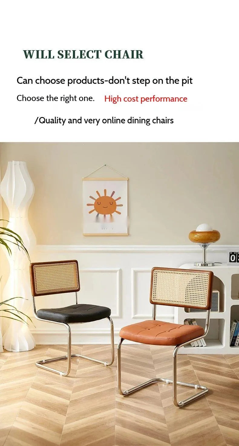 Kitchen Office Outdoor Dining Chairs Modern Luxury Salon Relax Cesca Chair Restaurant INS Sillas Para Comedor Furniture WK50DC