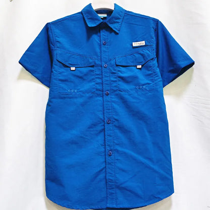 Camisa para hombres Spring/Summer New Long sleeved Short sleeved Classic Polo Collar Shirt Top Pocket Men's Casual Shirt 2024