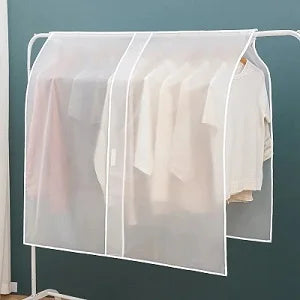 Clothing Dust Cover Transparent Dress Clothes Garment Dust Cover Hanging Organizer Waterproof Dustproof Clothes Wardrobe Storage