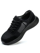 Breathable Men Work Shoes Summer Safety Shoes Lightweight Protective Sneakers Safety Steel Toe Shoes Men Puncture-Proof boots