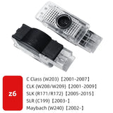 2pcs LED welcome lamp car door light logo laser projector lighting emblem For Mercedes Benz W204 W221 W222 W203 W168 W245 W164