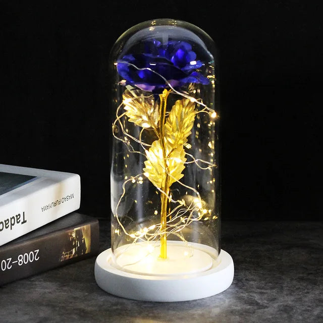 Envío directo de flores artificiales Galaxy Rose, La Bella y la Bestia, decoración de boda, regalo creativo para el Día de San Valentín, regalo para la madre.