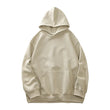 Dukeen-Men's Solid Color Heavyweight Fleece Hoodies, Loose Long Sleeve Clothes, Monochrome, 400G, Autumn, 2023 