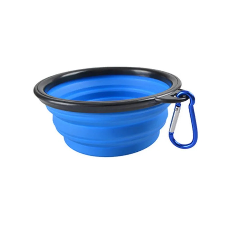 Comedero portátil para mascotas, de TPR duradero, plegable, de silicona, para gatos y perros, para viajes al aire libre, para agua y comida.