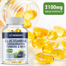 Glucosamine Chondroitin MSM Turmeric Boswellia - Antioxidant, Supports Joint and Bone HealthSupplement