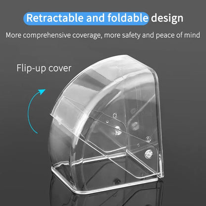 CACAZI PC Transparent Waterproof Cover for Wireless Doorbell Button Chime Outdoor Rain-cover Home Case Suitable for Most Buttons