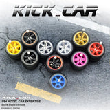 1/64 Wheels Tires Navy Blue set for VDiecast Model Cars Collection Toy for Hot Wheels Hobby Modified Parts 5 set/pack