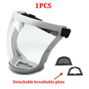 Máscara de proteção à prova de respingos transparente protetor facial máscara protetora máscara de segurança ao ar livre capa de cabeça proteção de trabalho