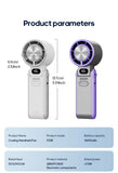 KINSCOTER Portable Air Cooling Turbo Fan 3600mAh 100 Wind Speeds Adjustable Outdoor Foldable Student Handheld Fan with Lanyard