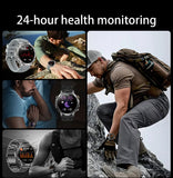 New 1400mAh Big Battery Smart Watch Men Outdoor GPS Flashlight IP68 Waterproof Bluetooth Call AMOLED Military Sports Smartwatch