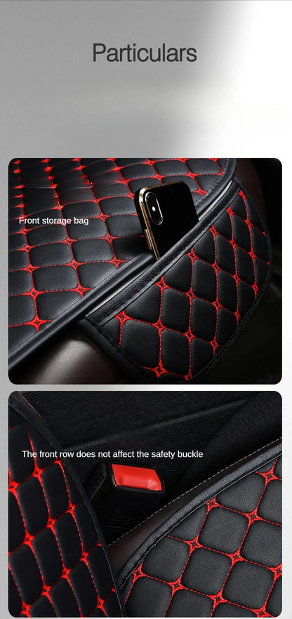 Kcimo Universal Pu Leather Car Seat Cover Seat Back Soft Cushion Minimalism Seat Cushion Chair Carpet Pad Auto Accessories