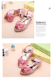 Girls Princess Shoes Summer Children High Heels Open-toe Party Wedding Toddler Sandals Non-slip Kids Casual Sequins Beach Shoes