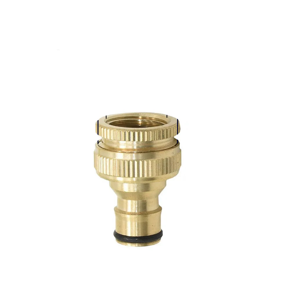 Conector rápido de manguera de latón de 1/2'', 5/8'', 3/4'' y 1'', accesorio de cierre de agua, rosca de cobre, adaptador para pistola de riego de jardín